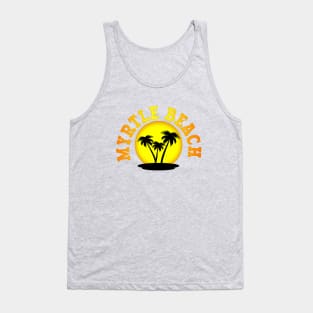 Myrtle Beach Sun and Palmetto or Palm Trees Tank Top